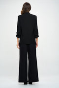 Ruched Sleeve Blazer